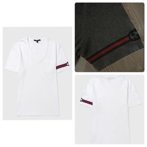 Gucci V-neck Tee in GRAY